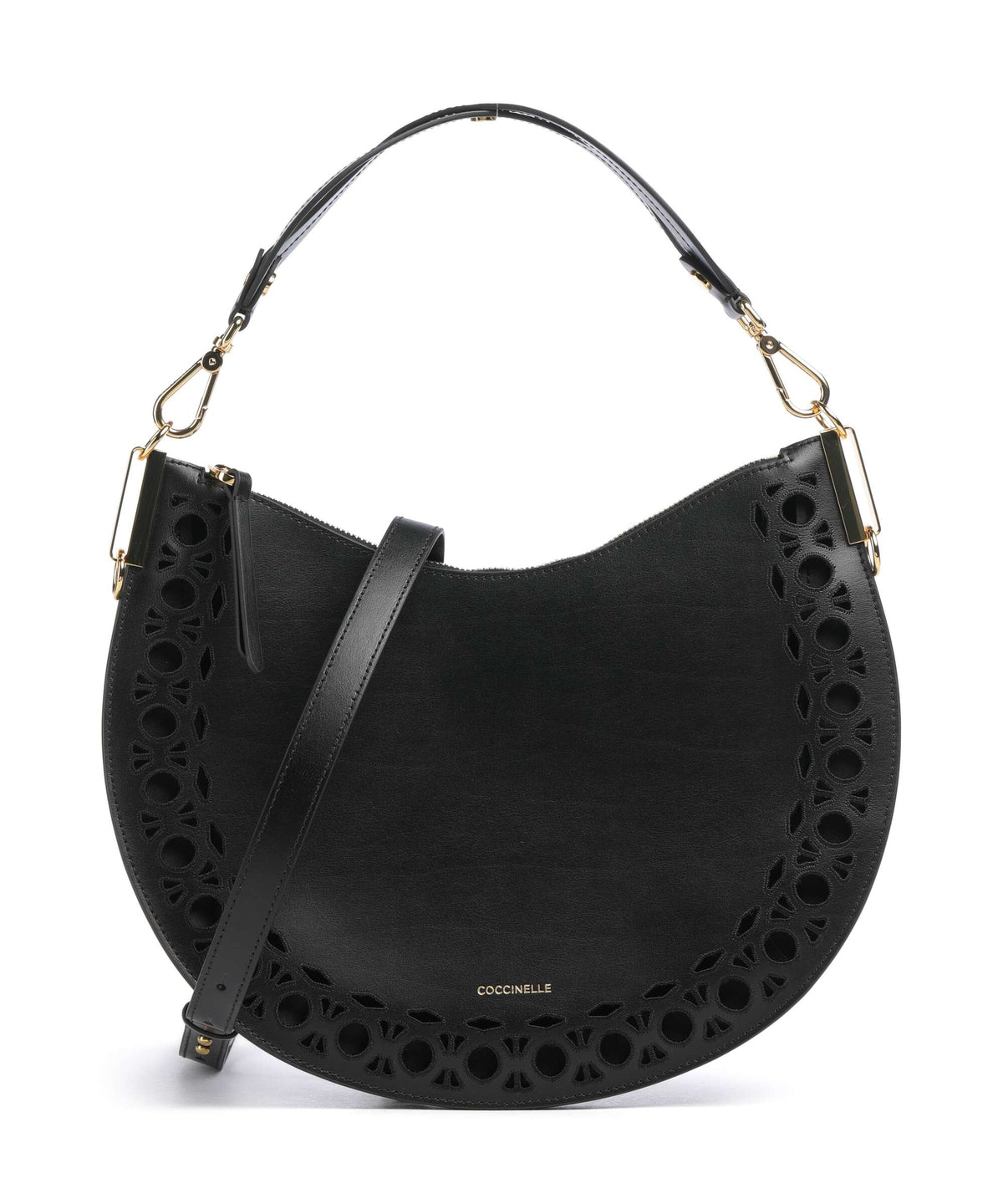 Coccinelle Sunup Monogram Sangallo Hobo bag noir