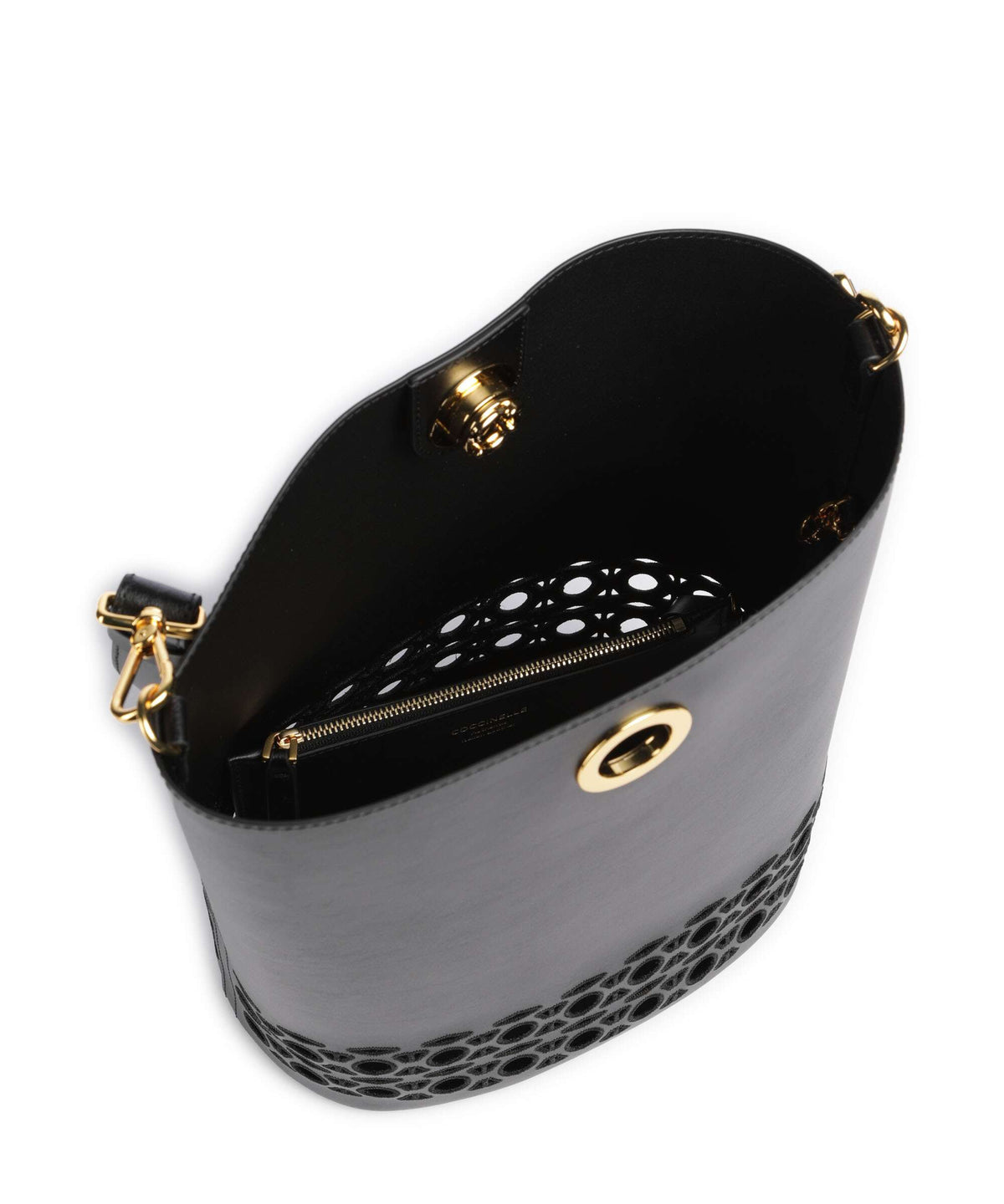 Coccinelle Nikla Monogram Sangallo Bucket bag noir
