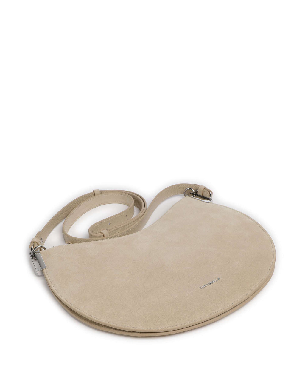Coccinelle Sunup Suede Hobo bag sandshell