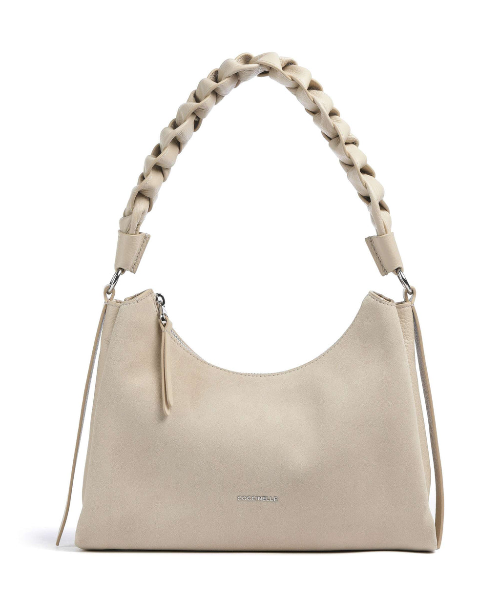 Coccinelle Boheme Suede Shoulder bag sandshell