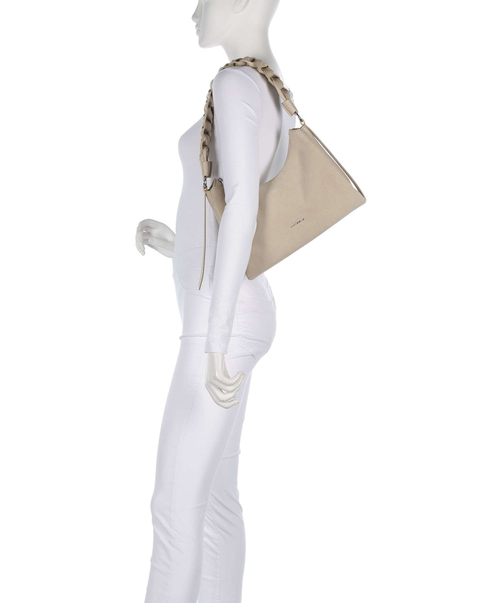 Coccinelle Boheme Suede Shoulder bag sandshell