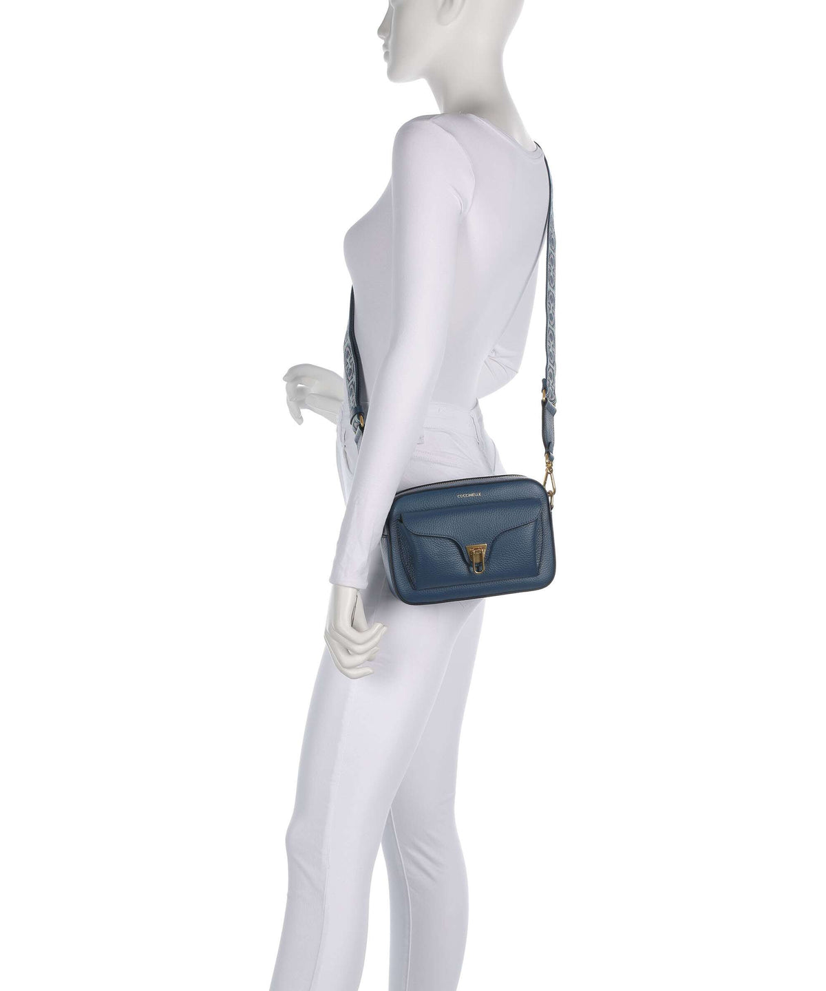 Coccinelle Beat Soft Ribbon Crossbody bag deep blue