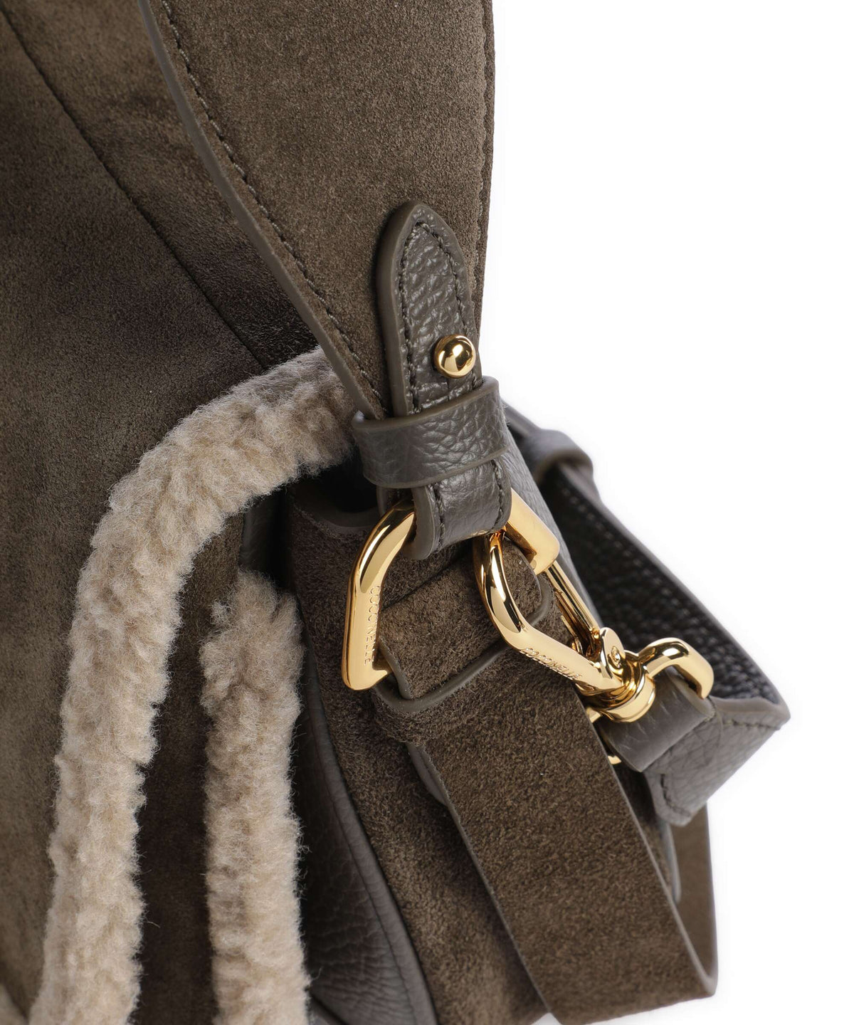 Coccinelle Smash Suede Handbag fango/warm taupe