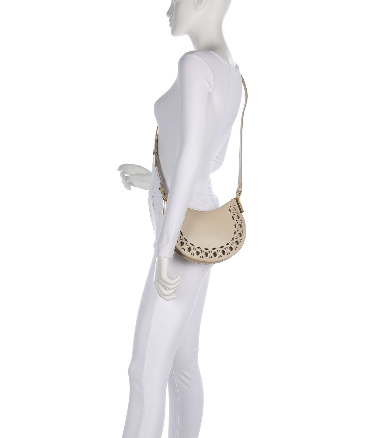 Coccinelle Sunup Monogram Sangallo Shoulder bag sandshell
