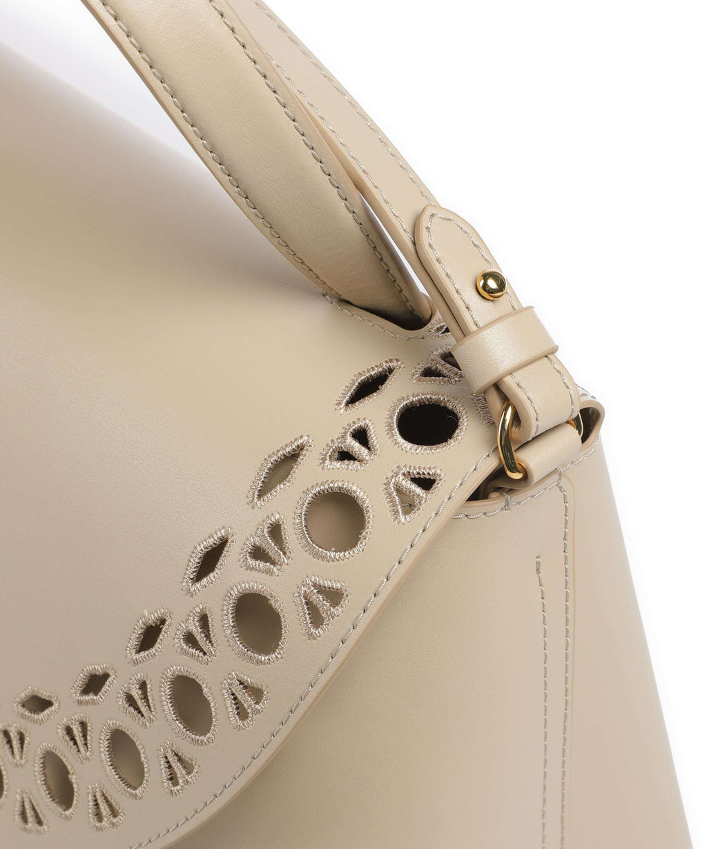 Coccinelle Nikla Monogram Sangallo Handbag sandshell