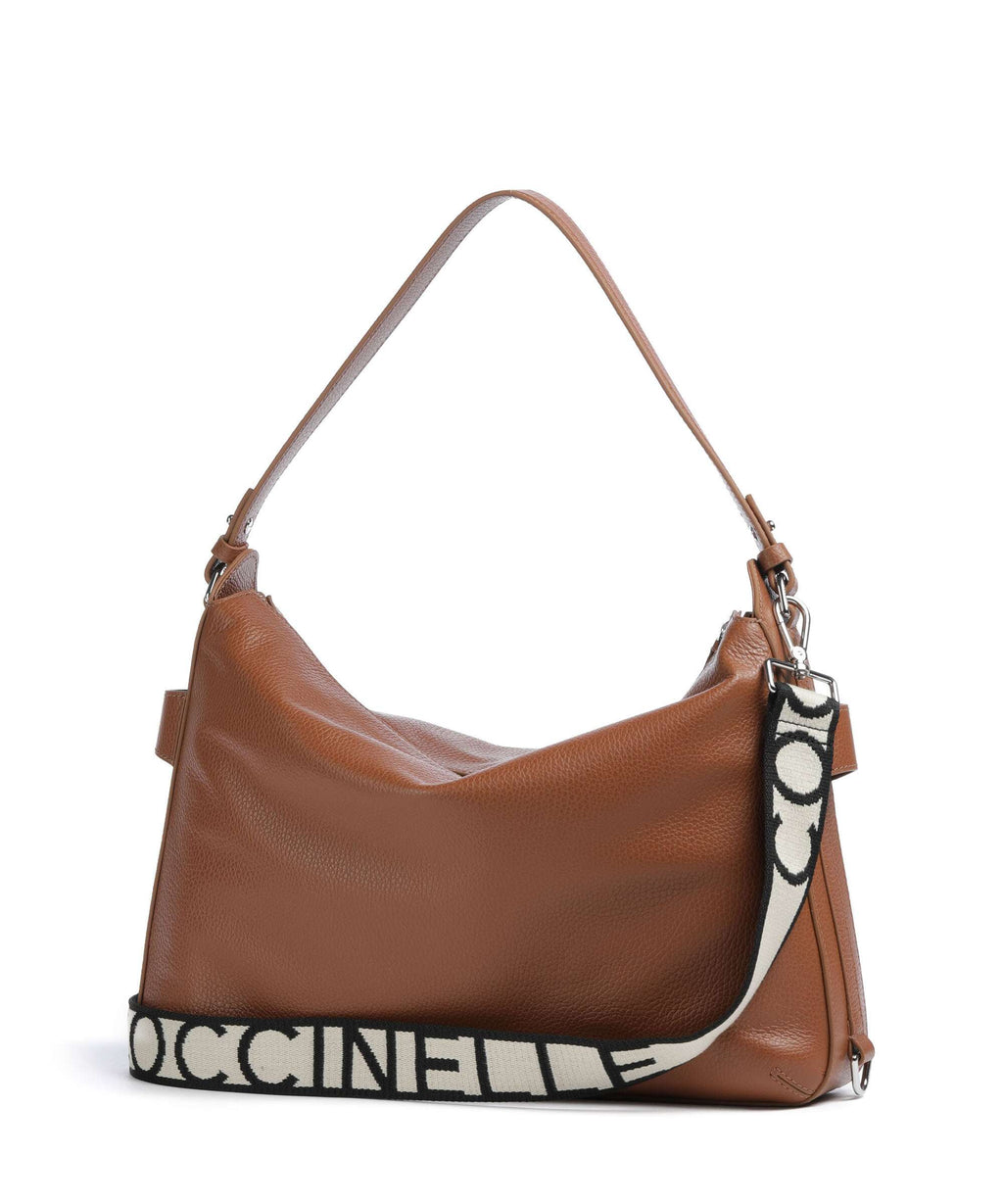 Coccinelle Gretel Ribbon Hobo bag cognac
