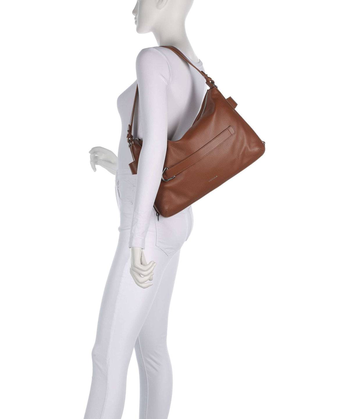 Coccinelle Gretel Ribbon Hobo bag cognac