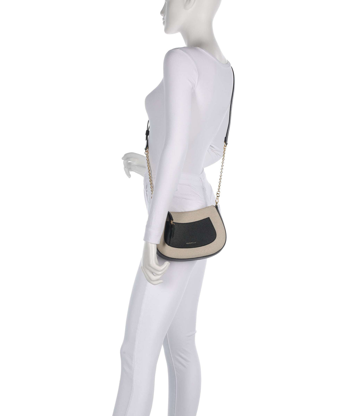 Coccinelle C-Easy Canvas Crossbody bag natural/noir