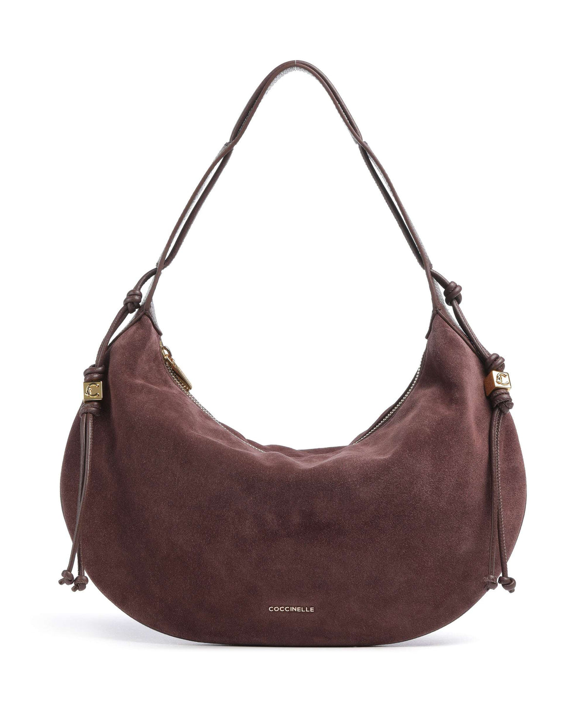 Coccinelle Thess Suede Hobo bag berry