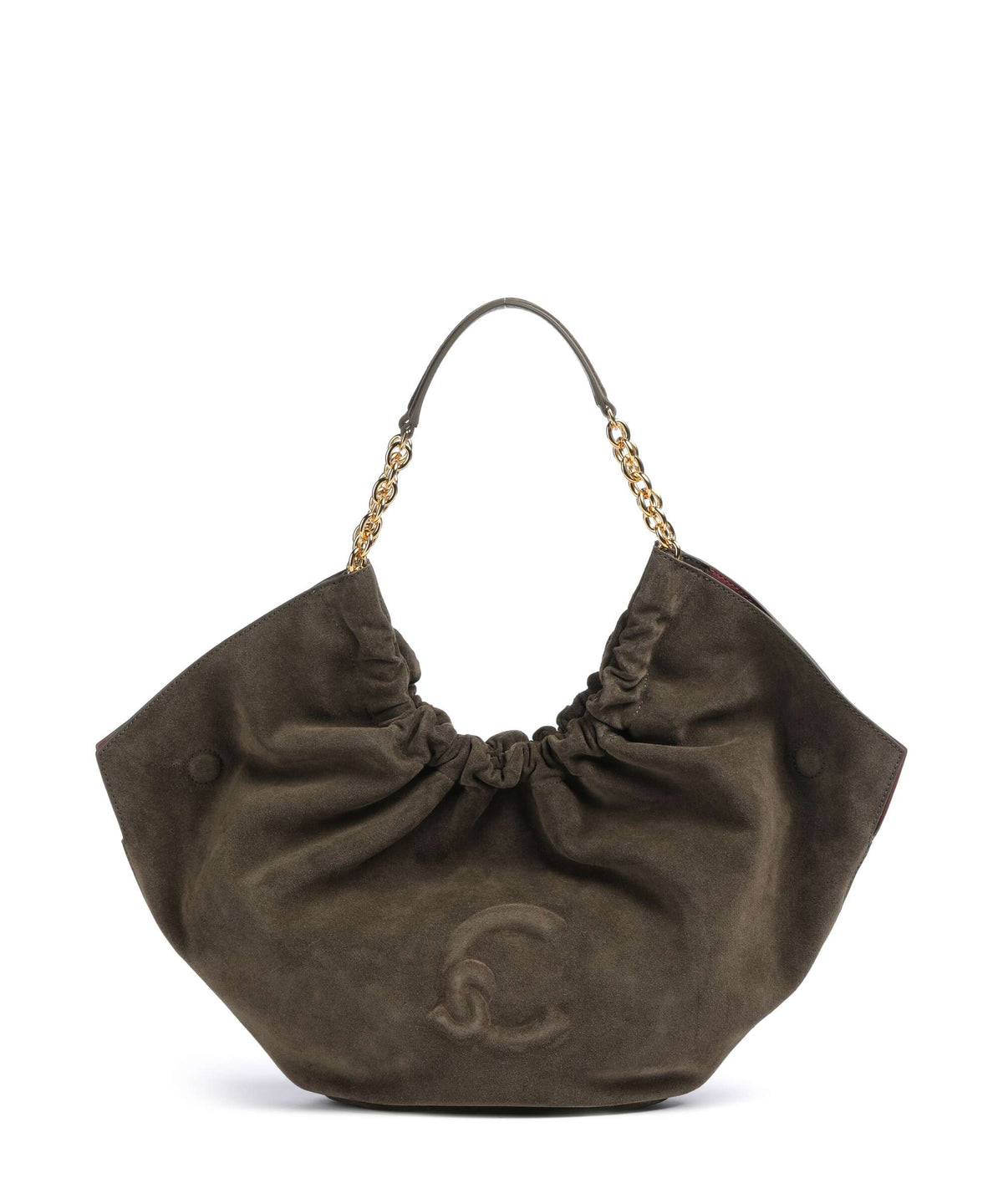 Coccinelle Smash Suede Hobo bag fango