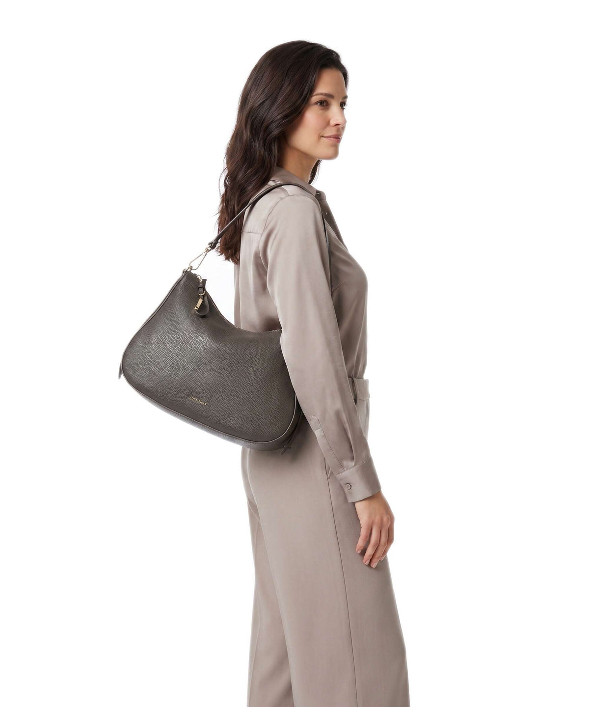 Coccinelle Nory Hobo bag fango