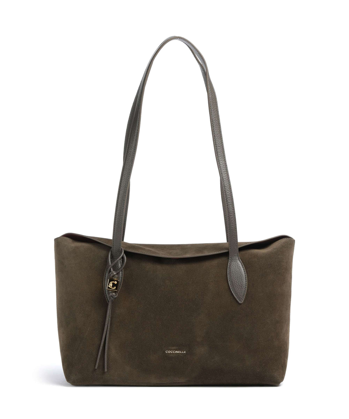 Coccinelle Thess Suede Tote bag fango