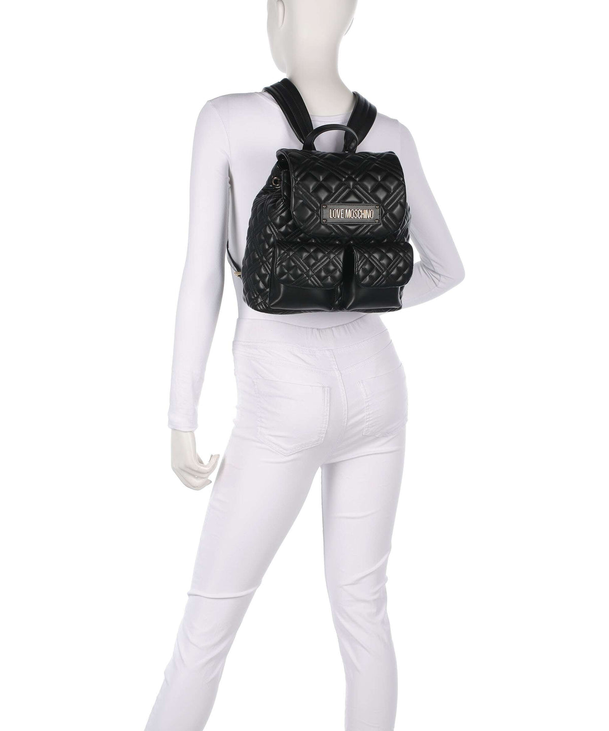 Love Moschino Quilted Backpack black