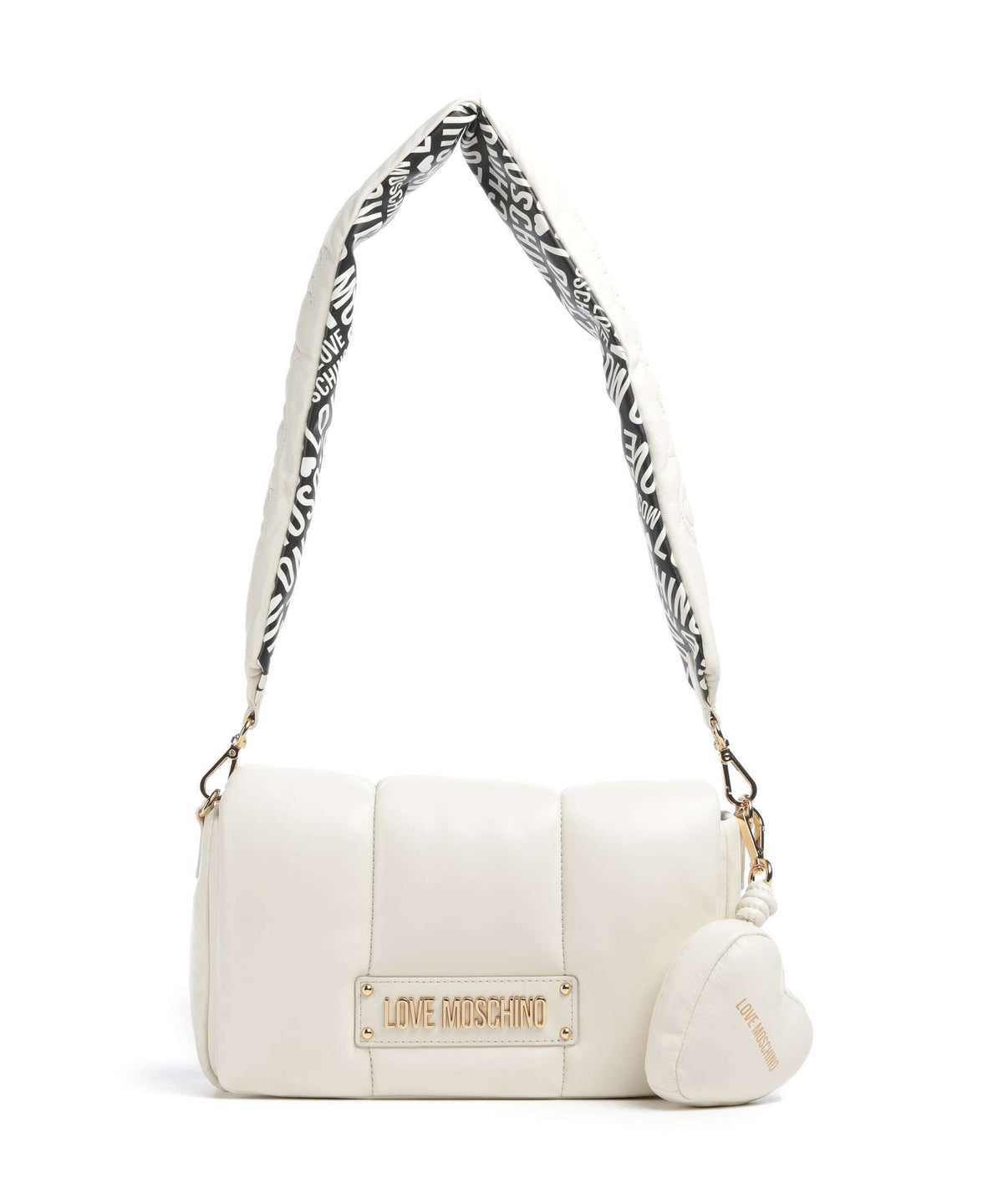 Love Moschino Puffy Shoulder bag ivory/black