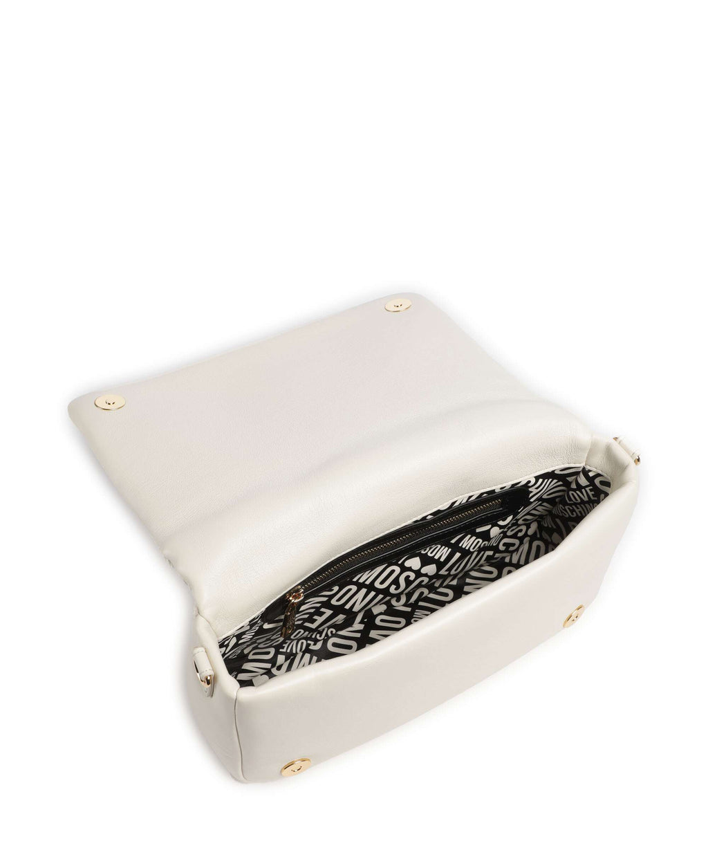 Love Moschino Puffy Shoulder bag ivory/black