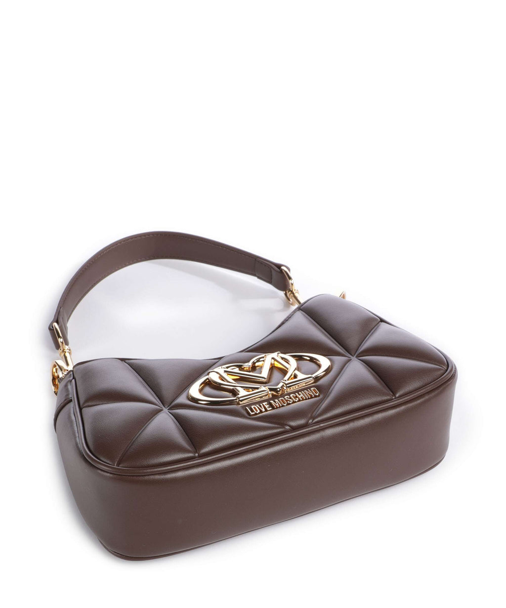 Love Moschino Embossed Q Shoulder bag chocolate