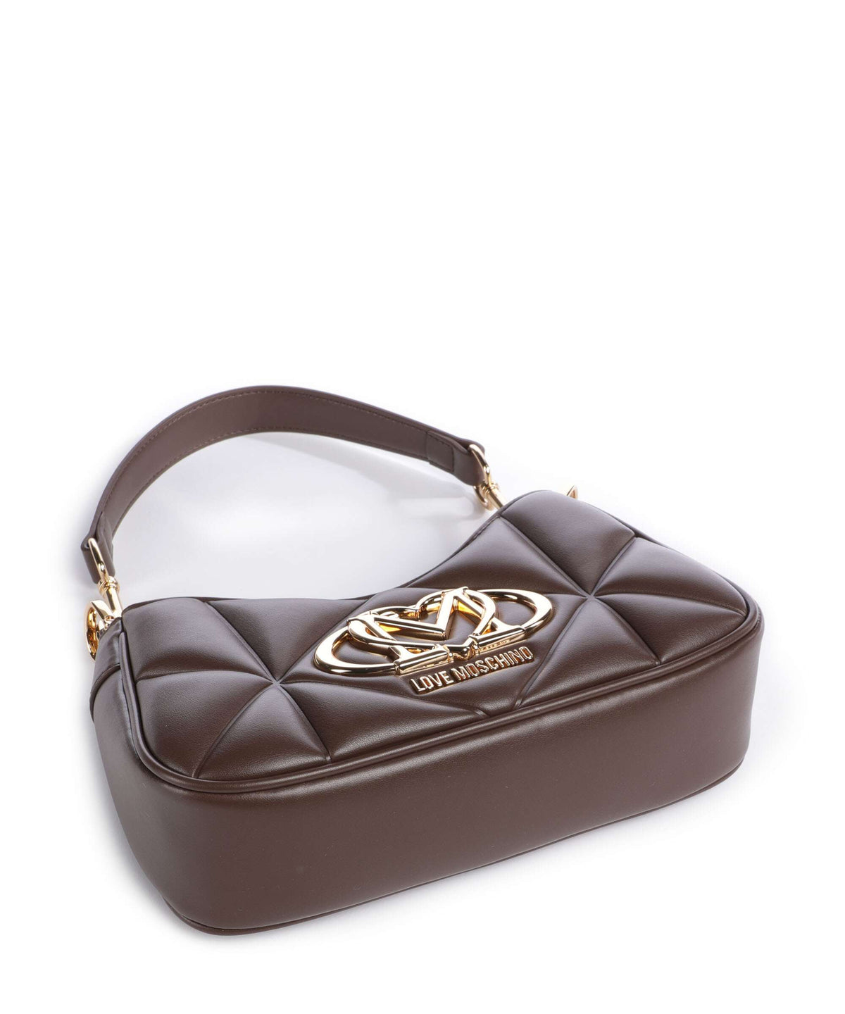 Love Moschino Embossed Q Shoulder bag chocolate
