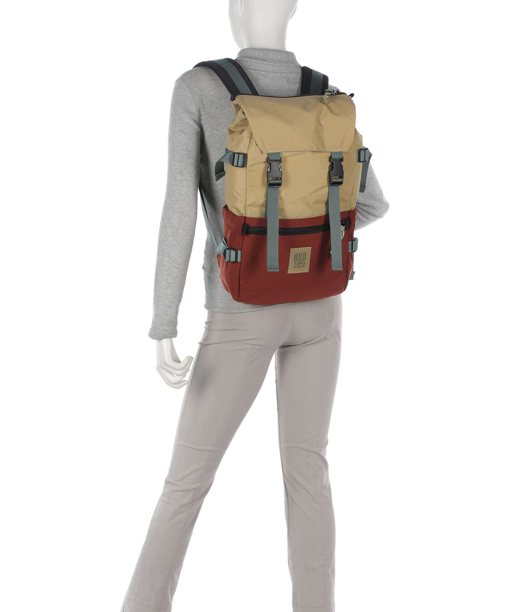 Topo Designs Rover Classic Backpack sahara/fire brick