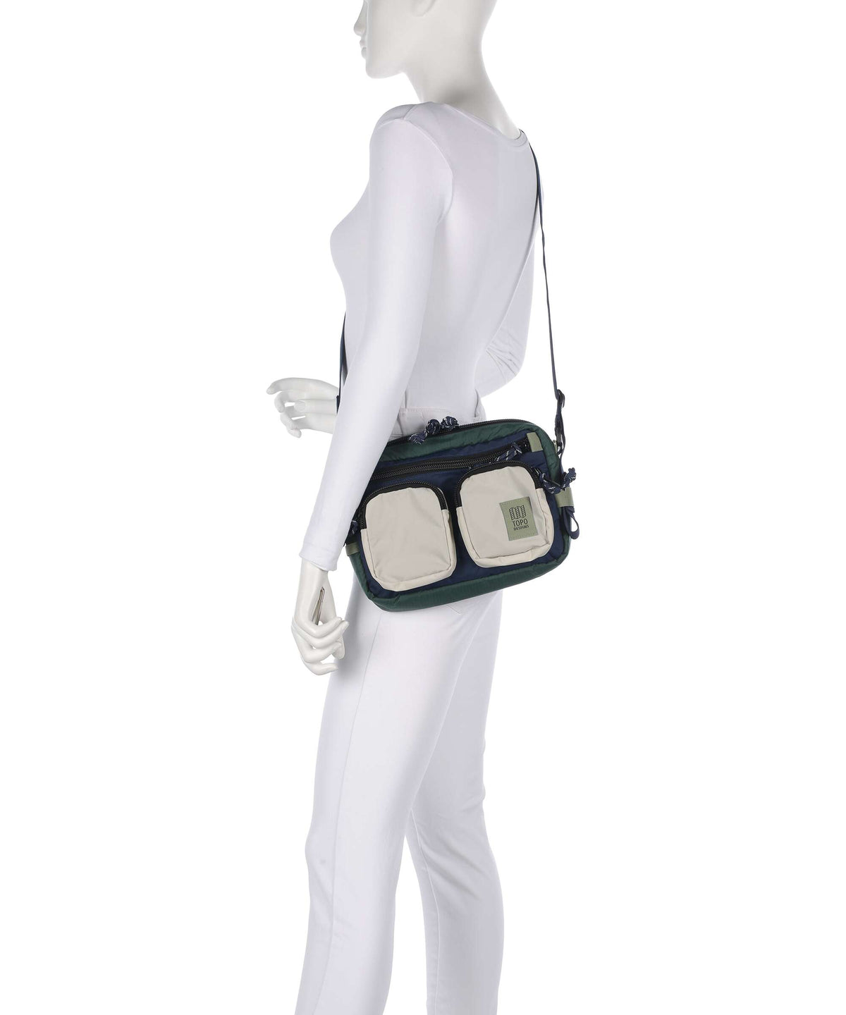 Topo Designs Block Crossbody bag forest/bone white