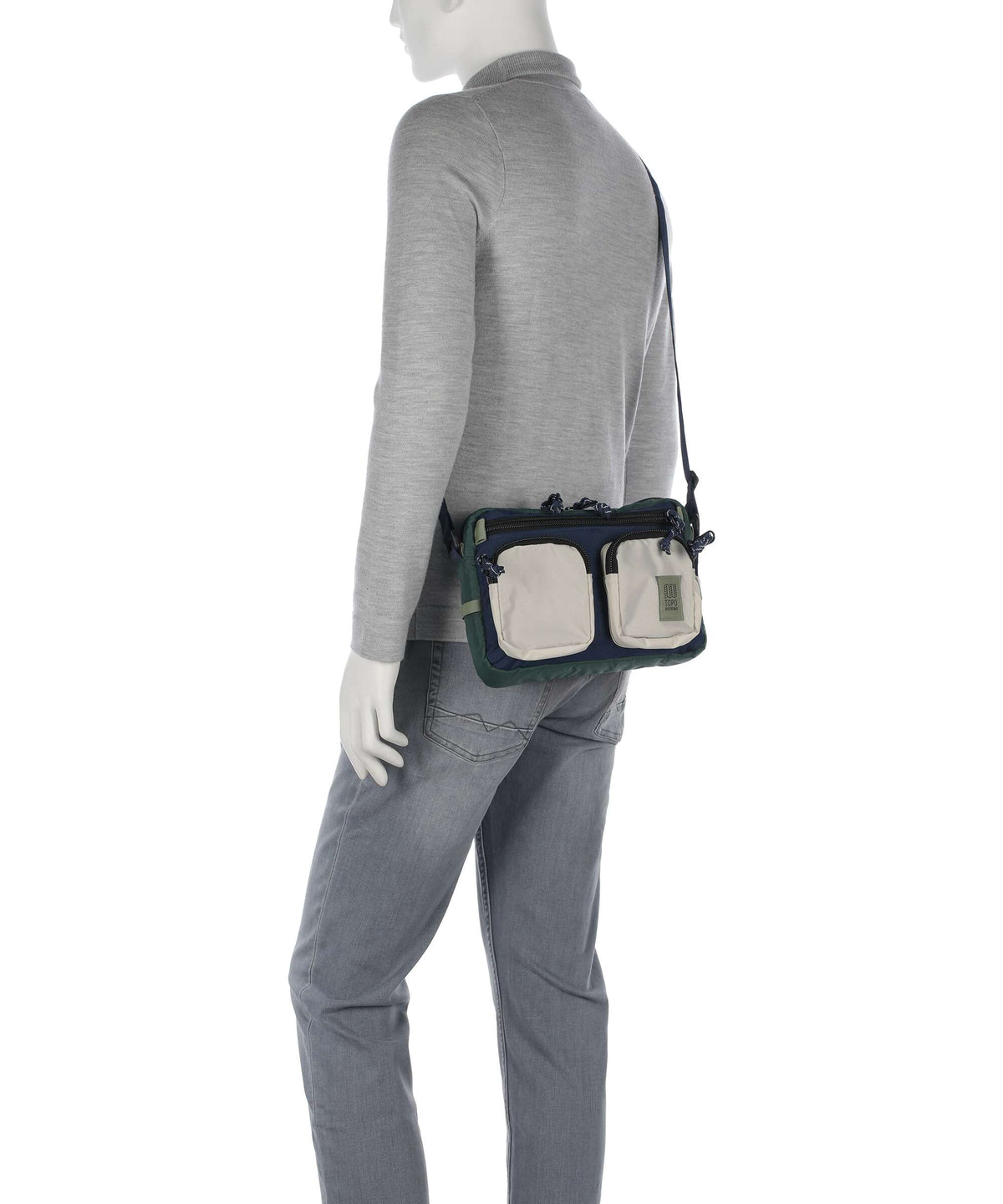 Topo Designs Block Crossbody bag forest/bone white