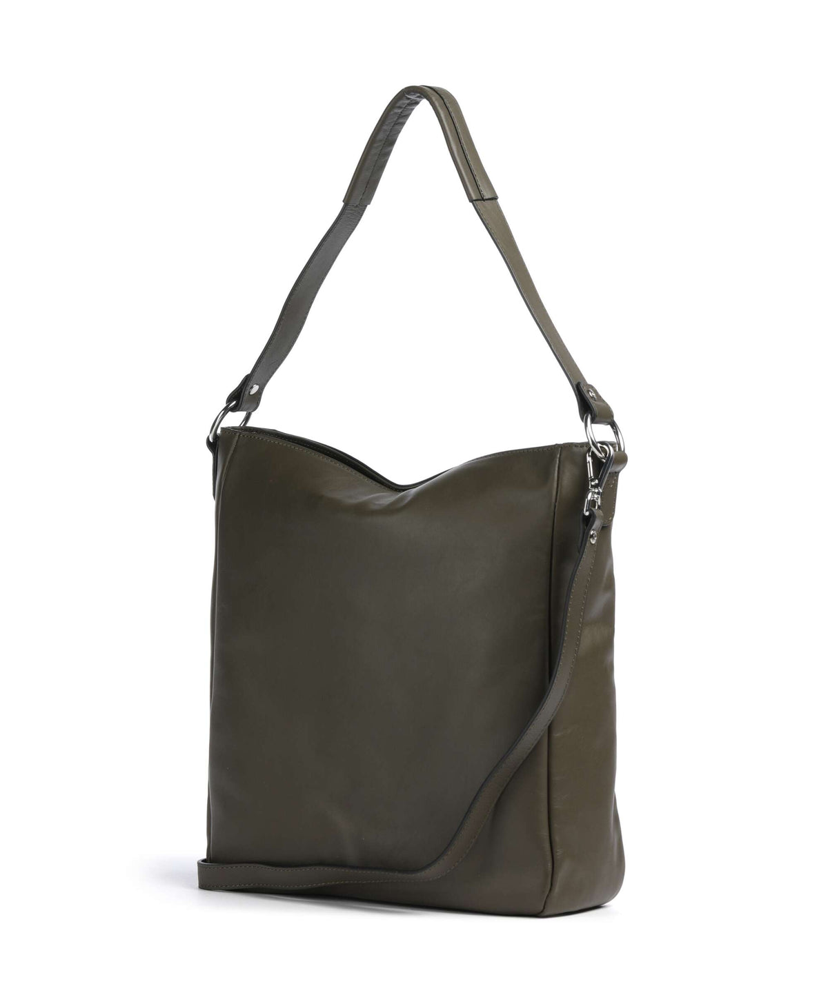 Castelijn & Beerens Babette Nappa Hobo bag dark military