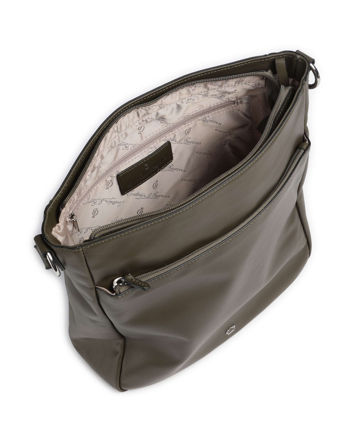 Castelijn & Beerens Babette Nappa Hobo bag dark military