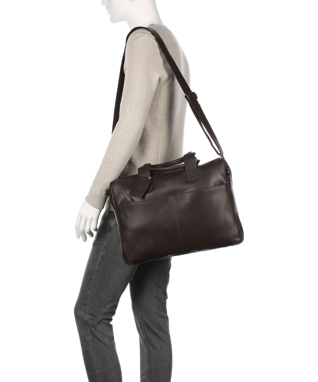 Burkely Vintage Jesse Briefcase dark brown