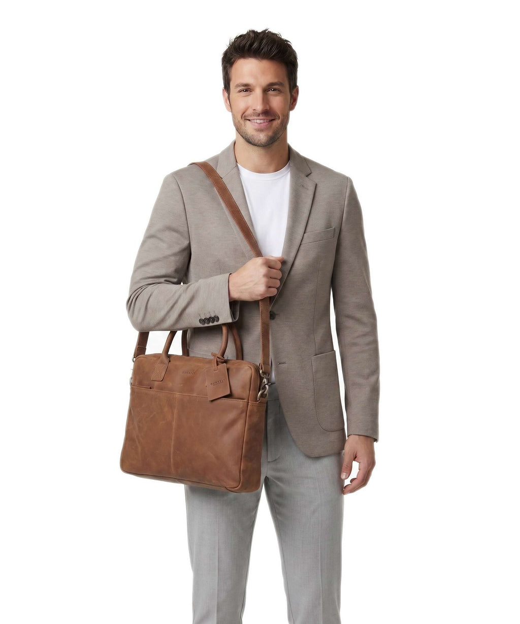 Burkely Vintage Jack Briefcase cognac