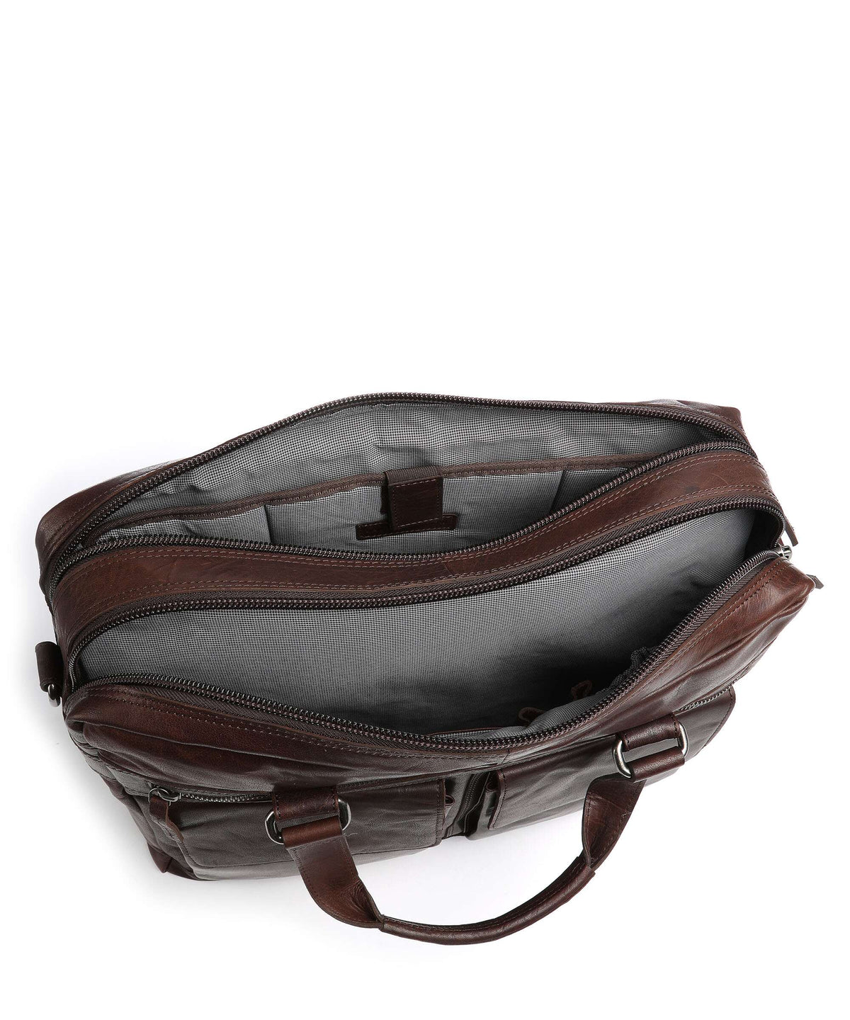 Spikes & Sparrow Bronco Briefcase dark brown