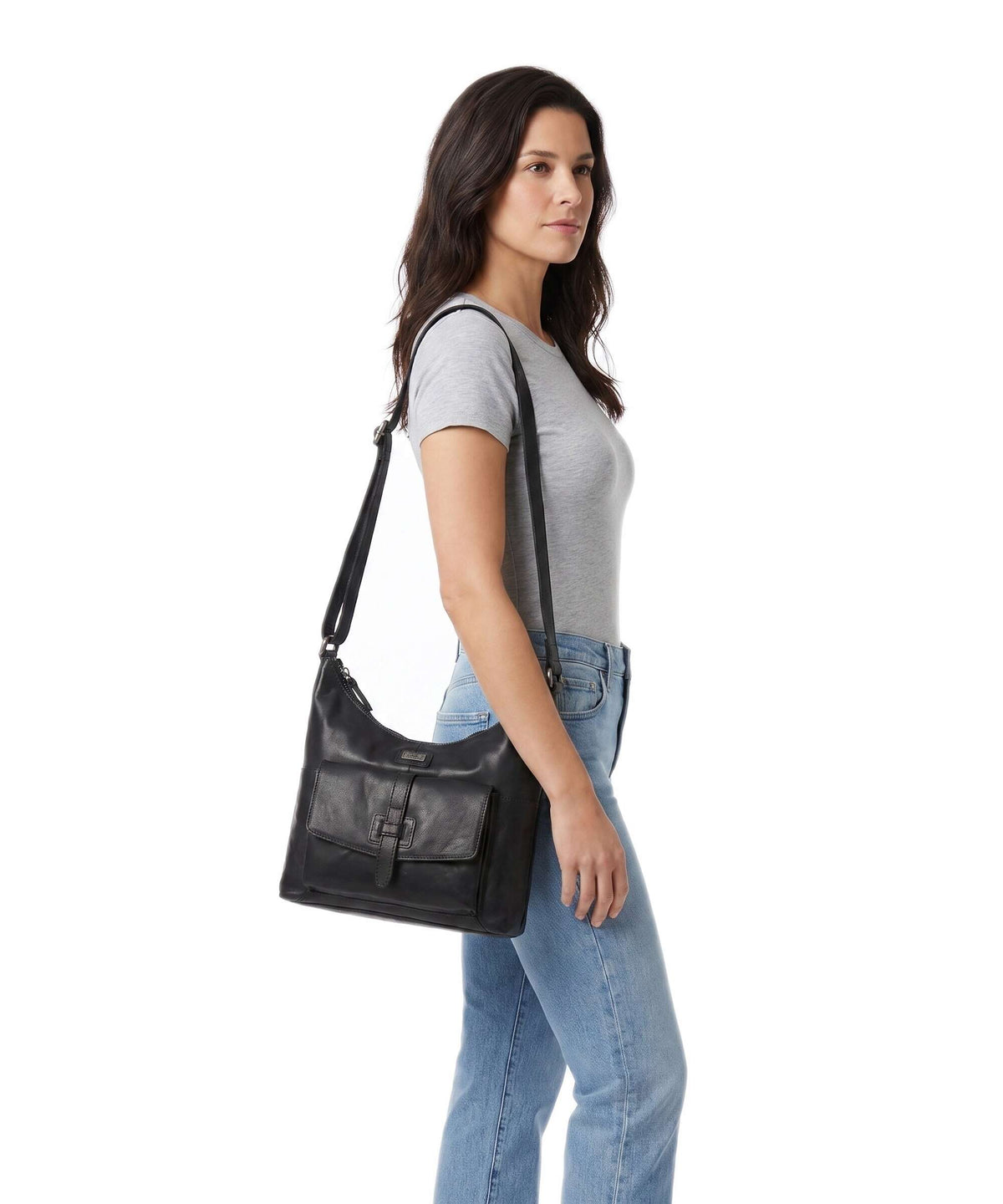 Spikes & Sparrow Bronco Hobo bag black