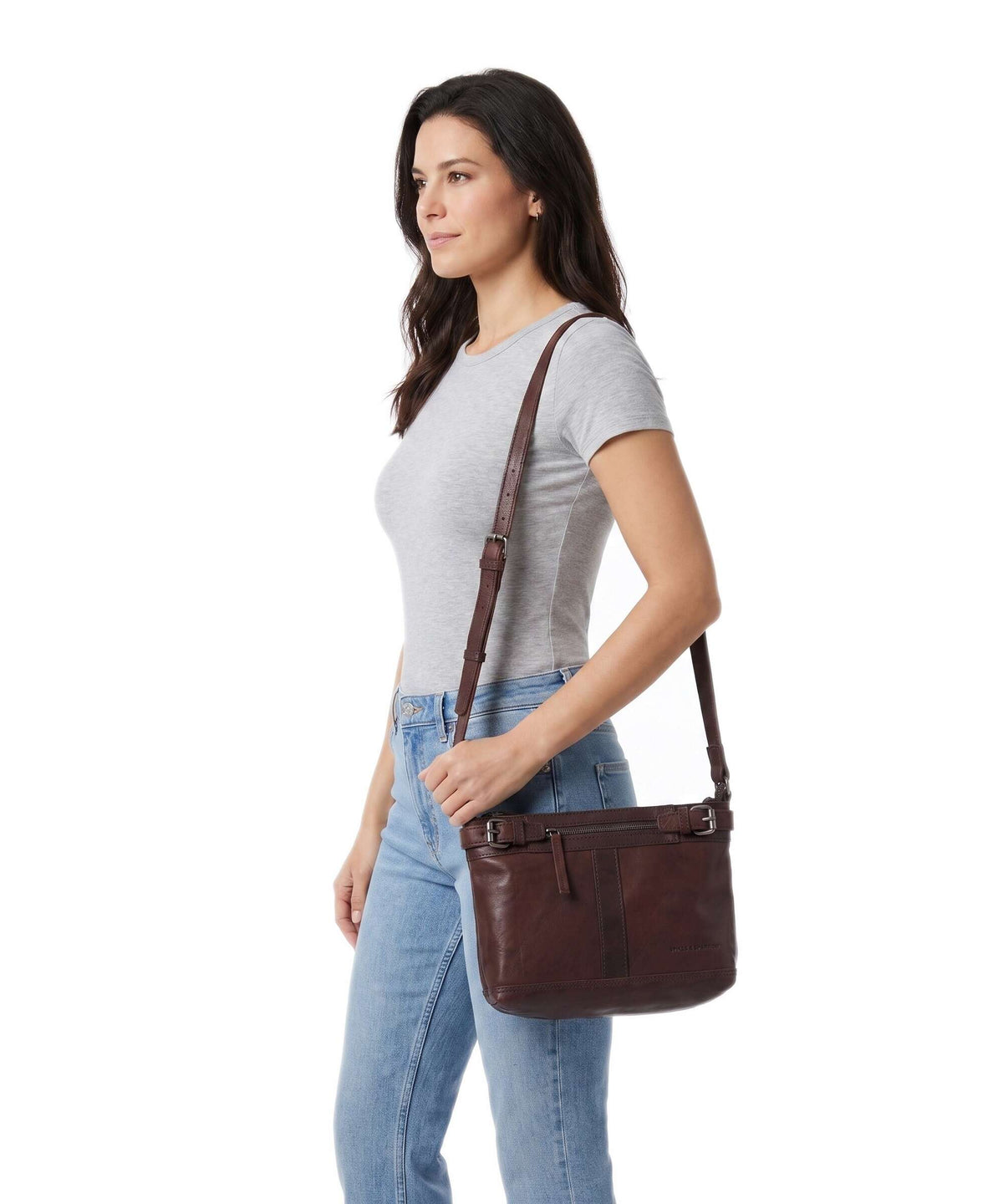 Spikes & Sparrow Bronco Crossbody bag dark brown