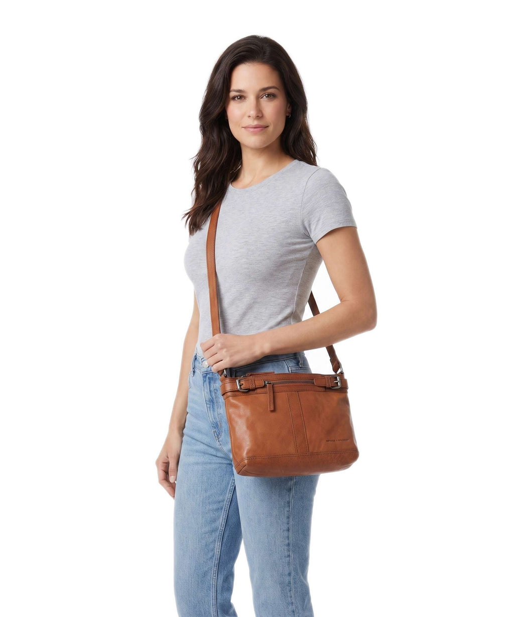 Spikes & Sparrow Bronco Crossbody bag brandy