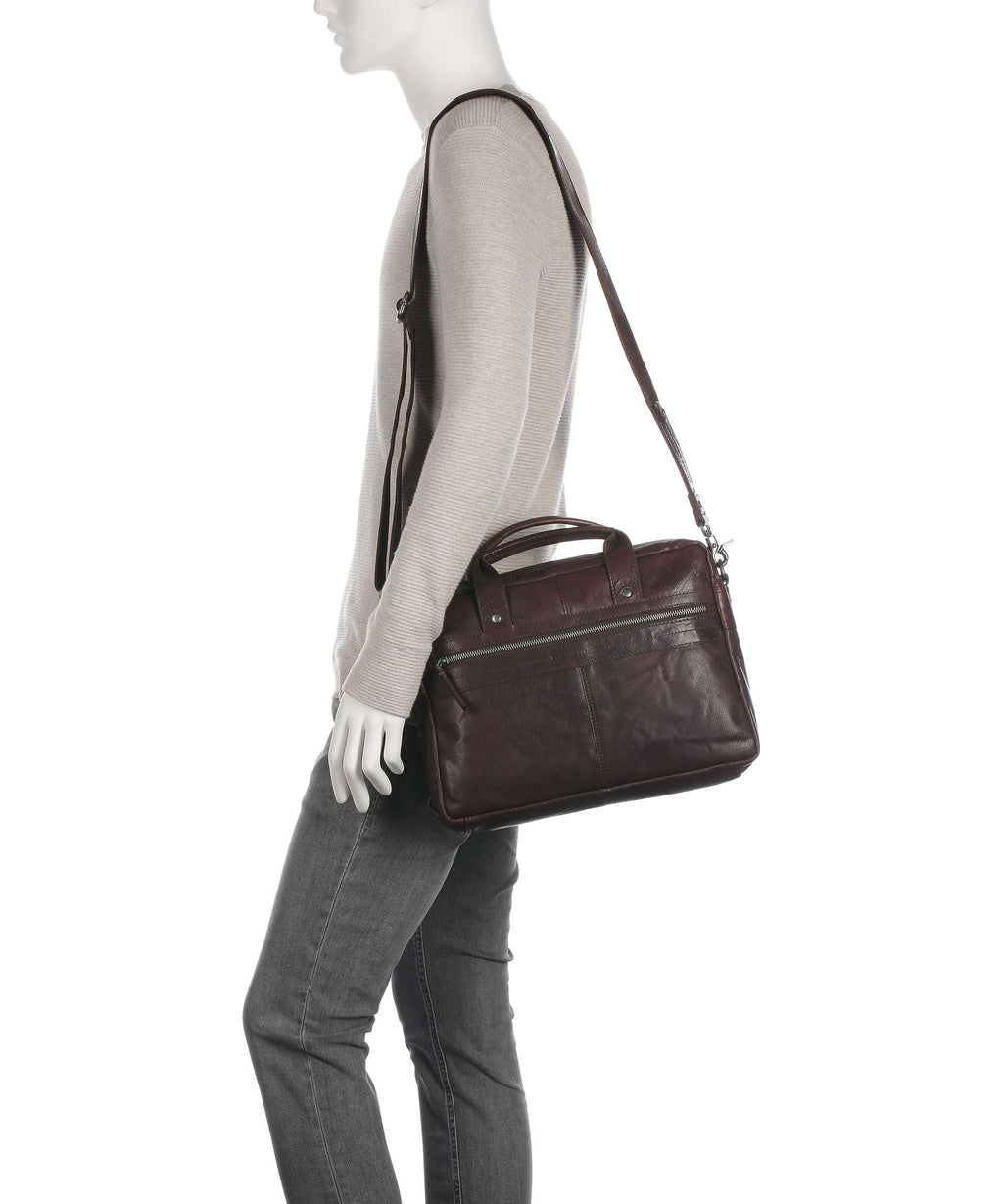 Spikes & Sparrow Bronco Briefcase dark brown