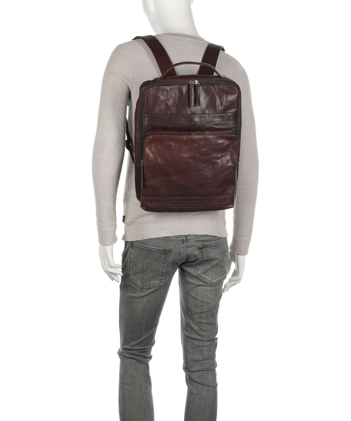 Spikes & Sparrow Bronco Backpack dark brown
