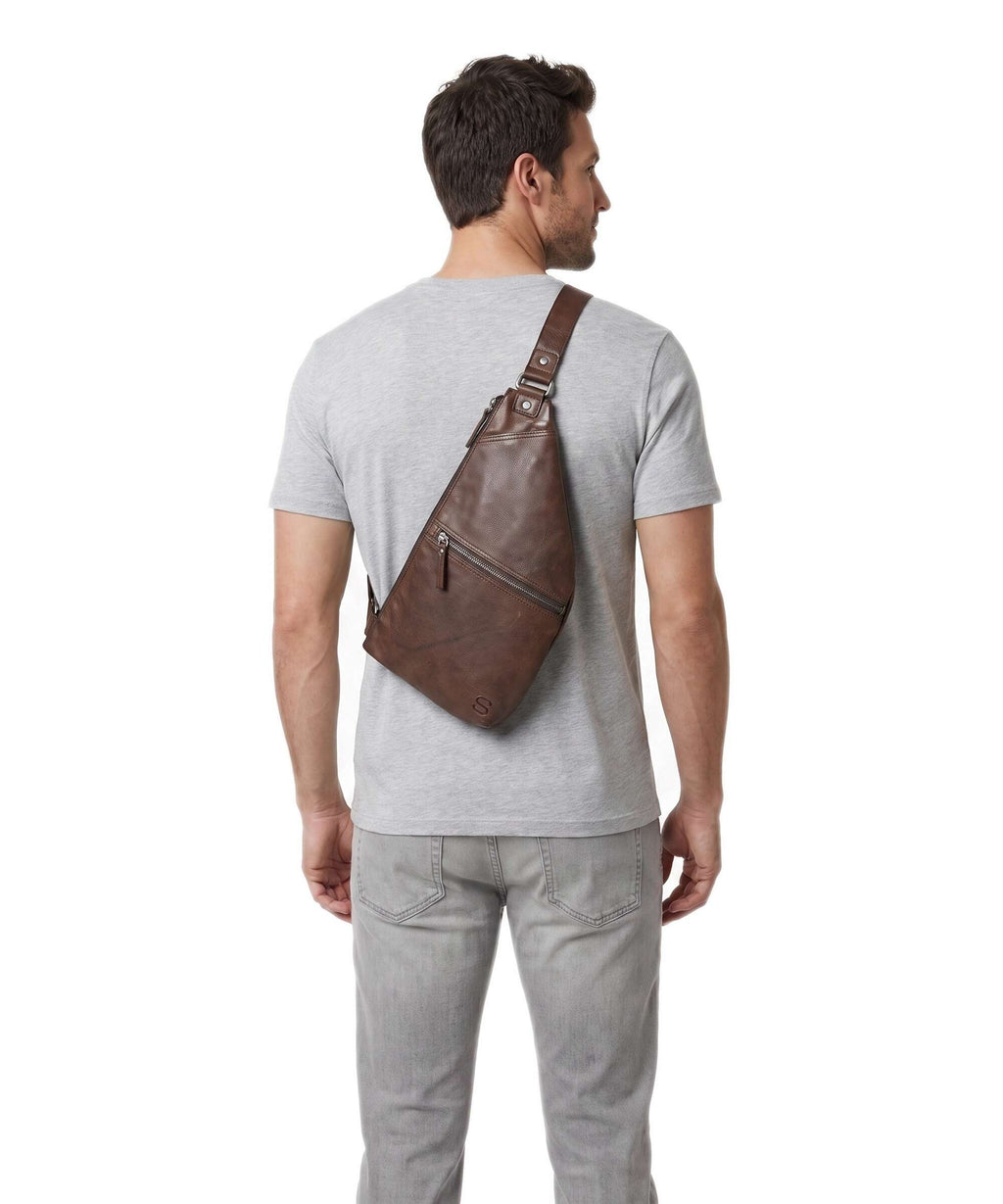 Spikes & Sparrow Apache Reese Sling bag dunkelbraun