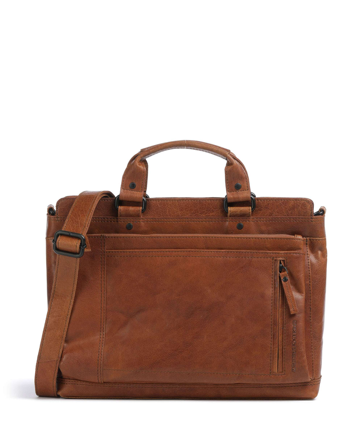Spikes & Sparrow Bronco Bennie Briefcase brandy