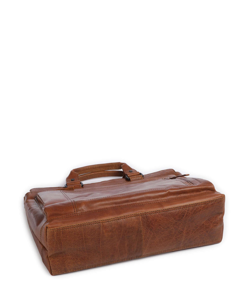 Spikes & Sparrow Bronco Bennie Briefcase brandy