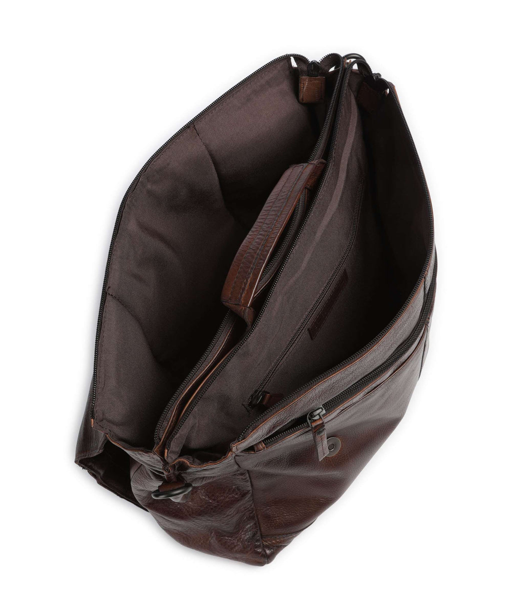 Spikes & Sparrow Apache Benzo Briefcase dark brown