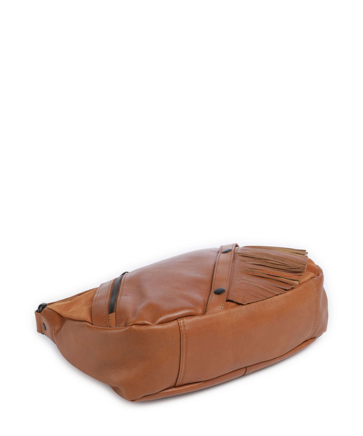 Spikes & Sparrow Suede Mix Jadeline Shoulder bag brandy