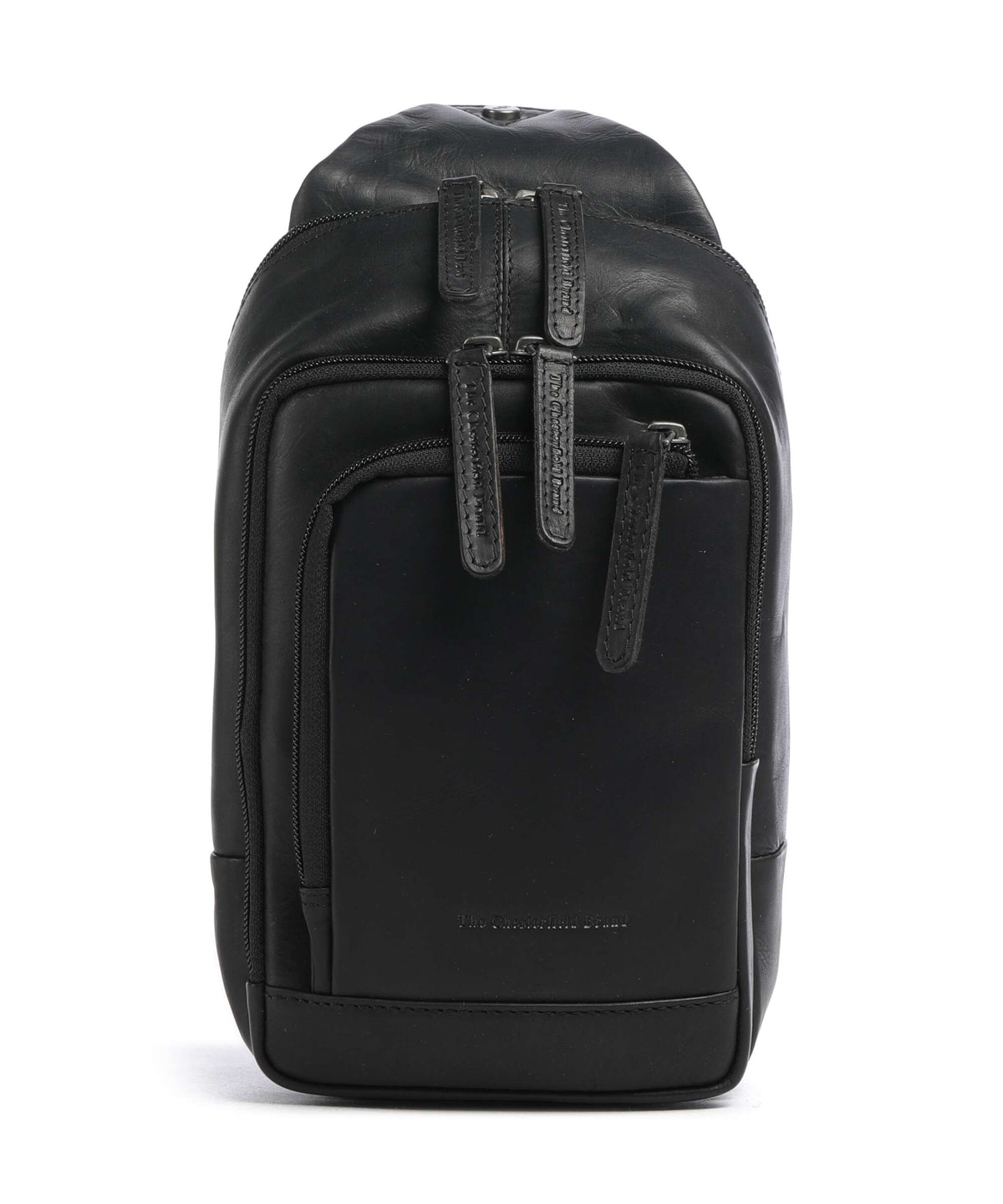 The Chesterfield Brand Wax Pull Up Cow Riga Sling bag black