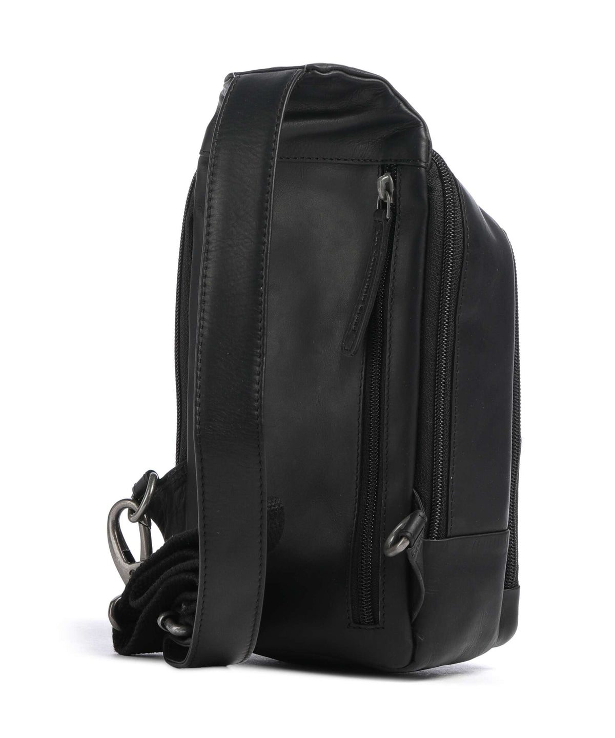 The Chesterfield Brand Wax Pull Up Cow Riga Sling bag black