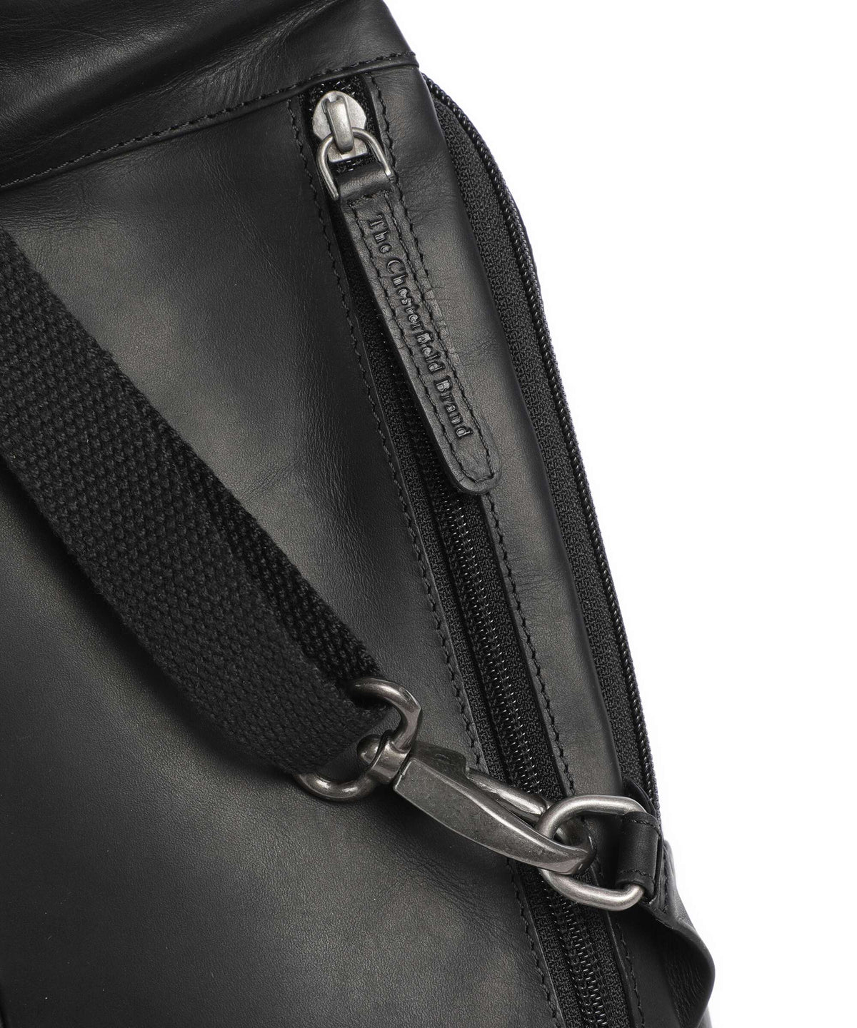 The Chesterfield Brand Wax Pull Up Cow Riga Sling bag black