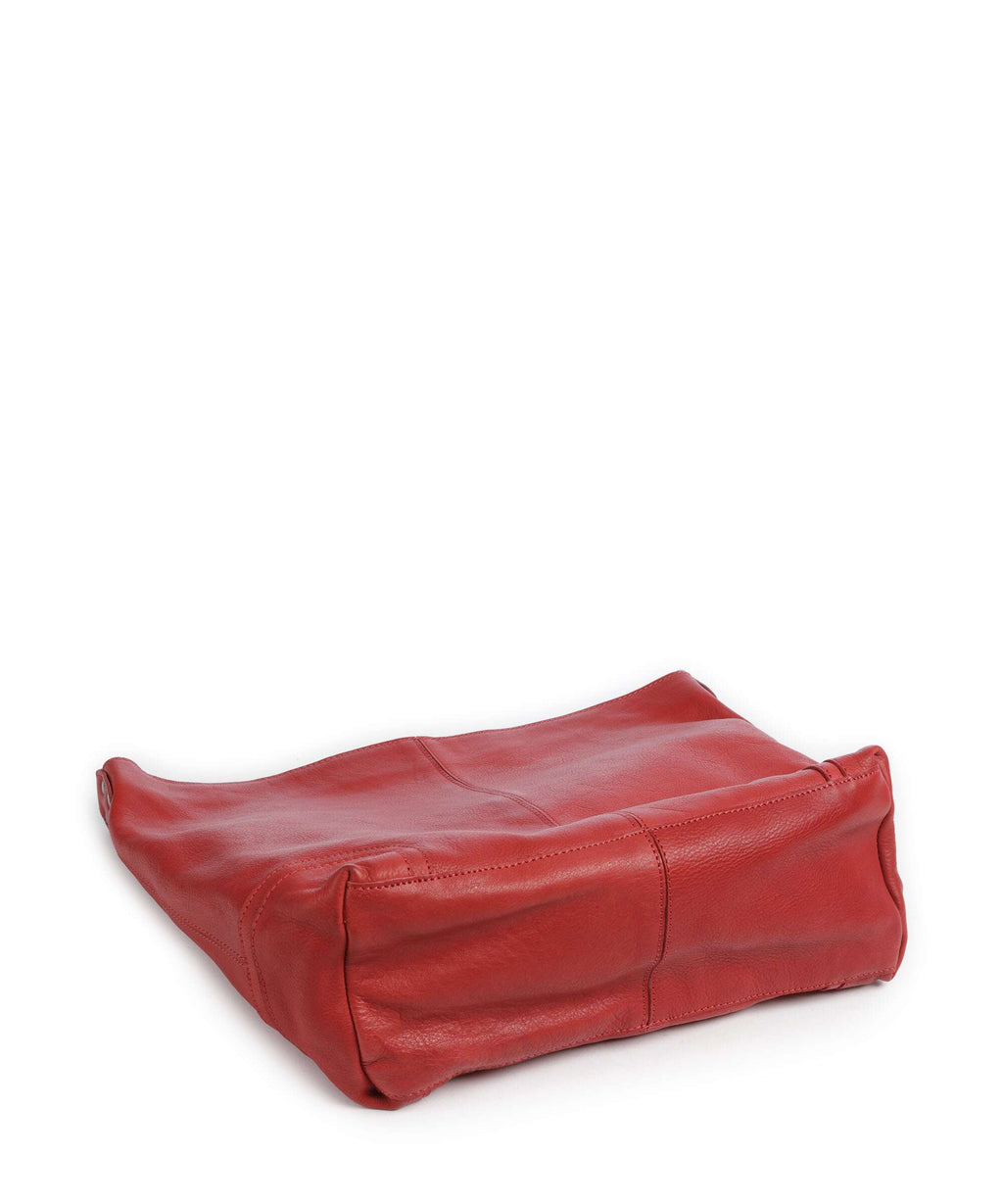 The Chesterfield Brand Washed Waxed Cow Bolivia Hobo bag red