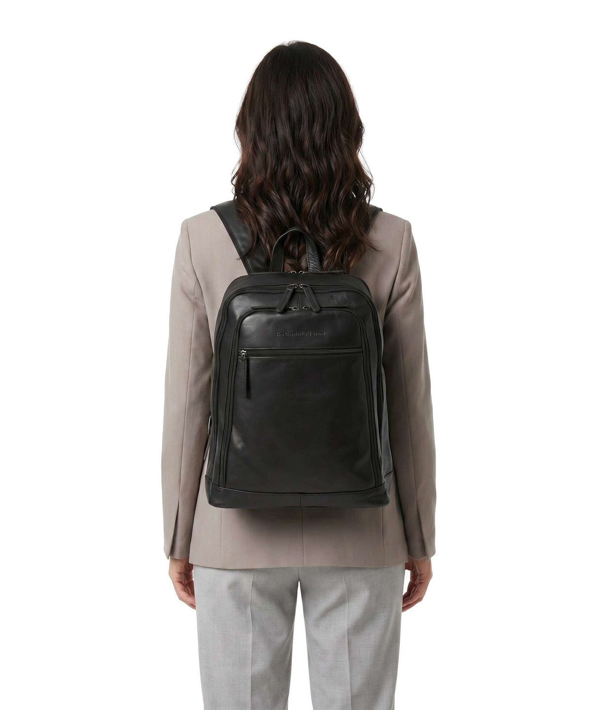 The Chesterfield Brand Wax Pull Up Cow Detroit Backpack black