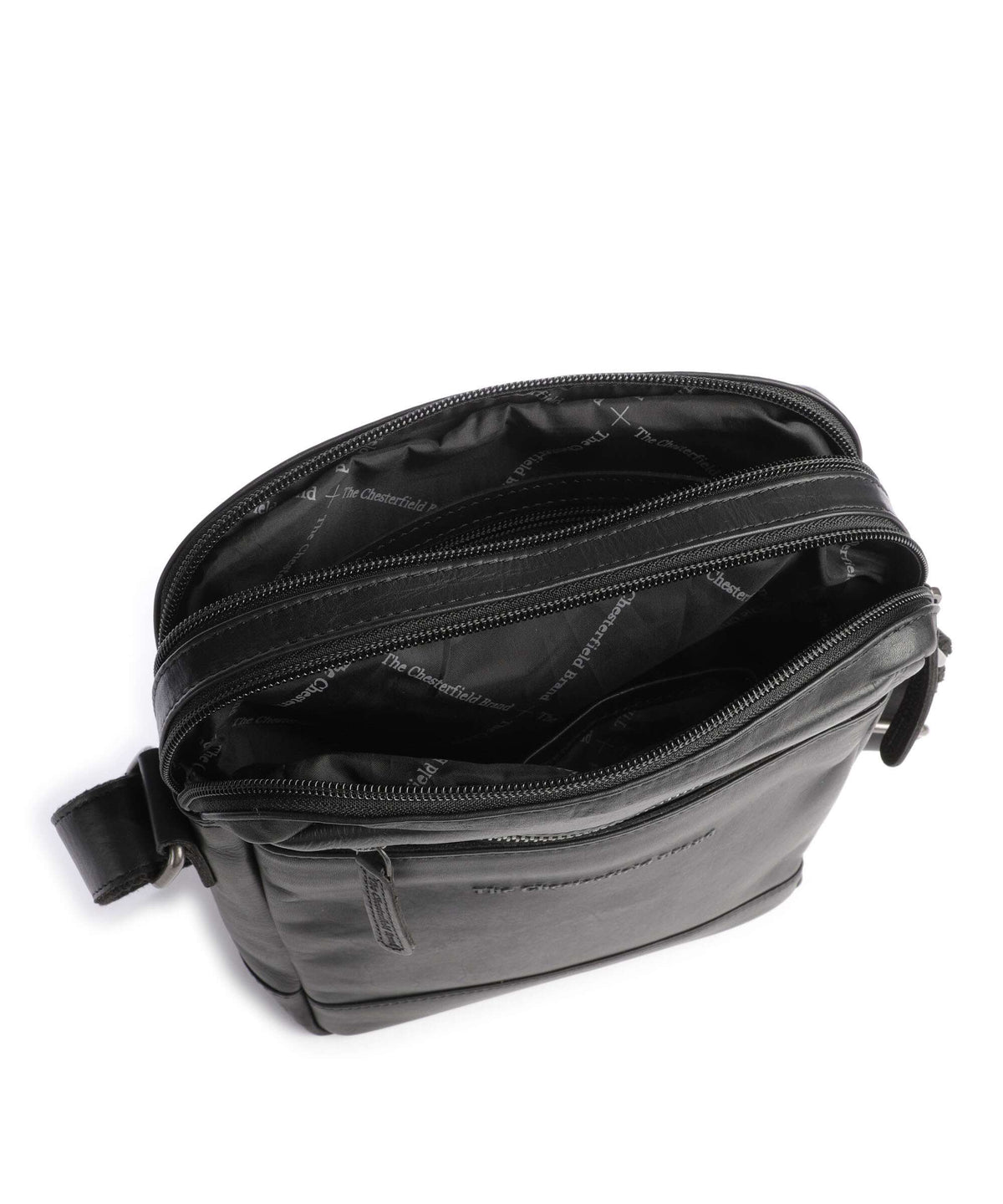 The Chesterfield Brand Wax Pull Up Cow Arnhem Crossbody bag black