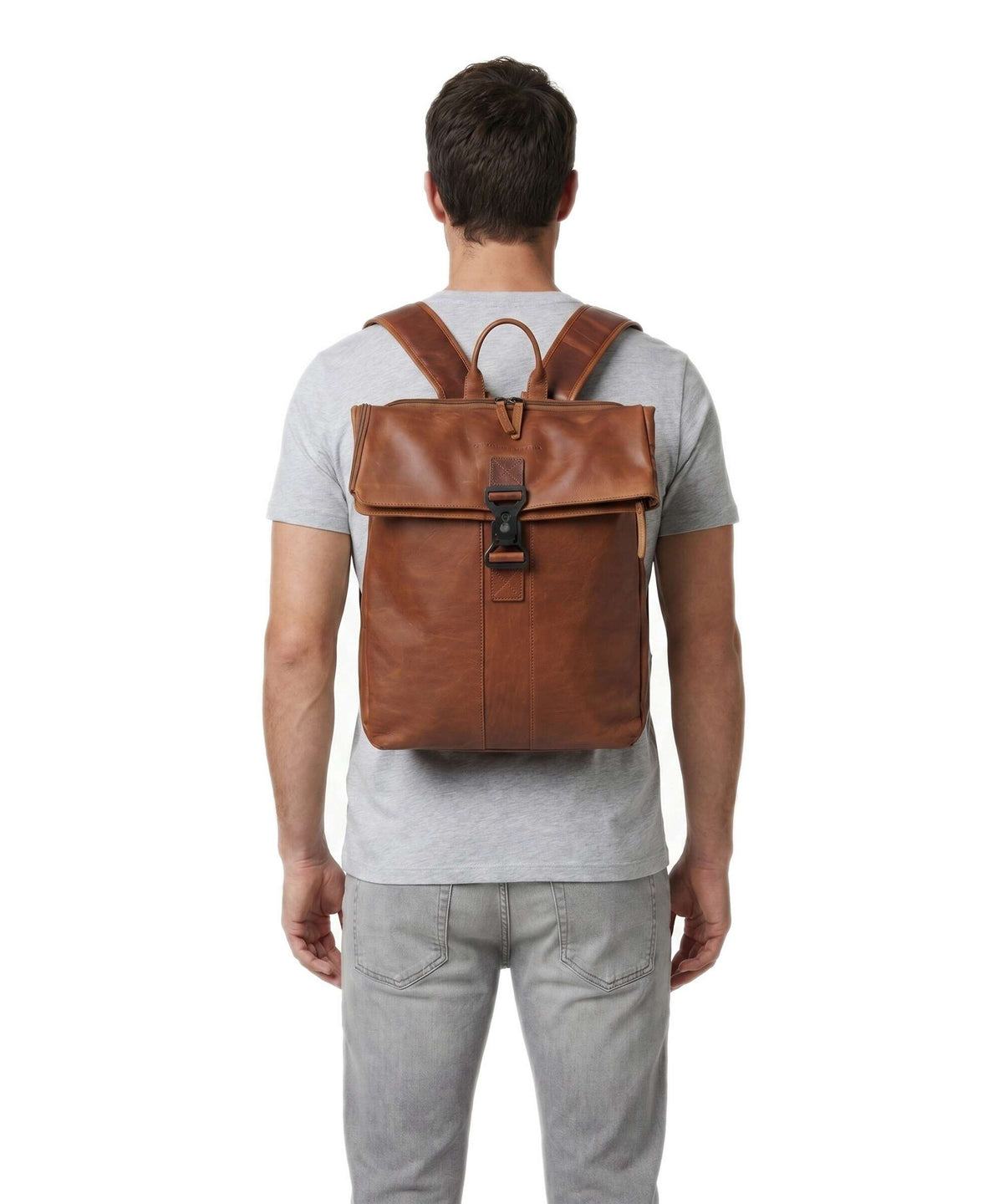 The Chesterfield Brand Wax Pull Up Cow Savona Backpack cognac