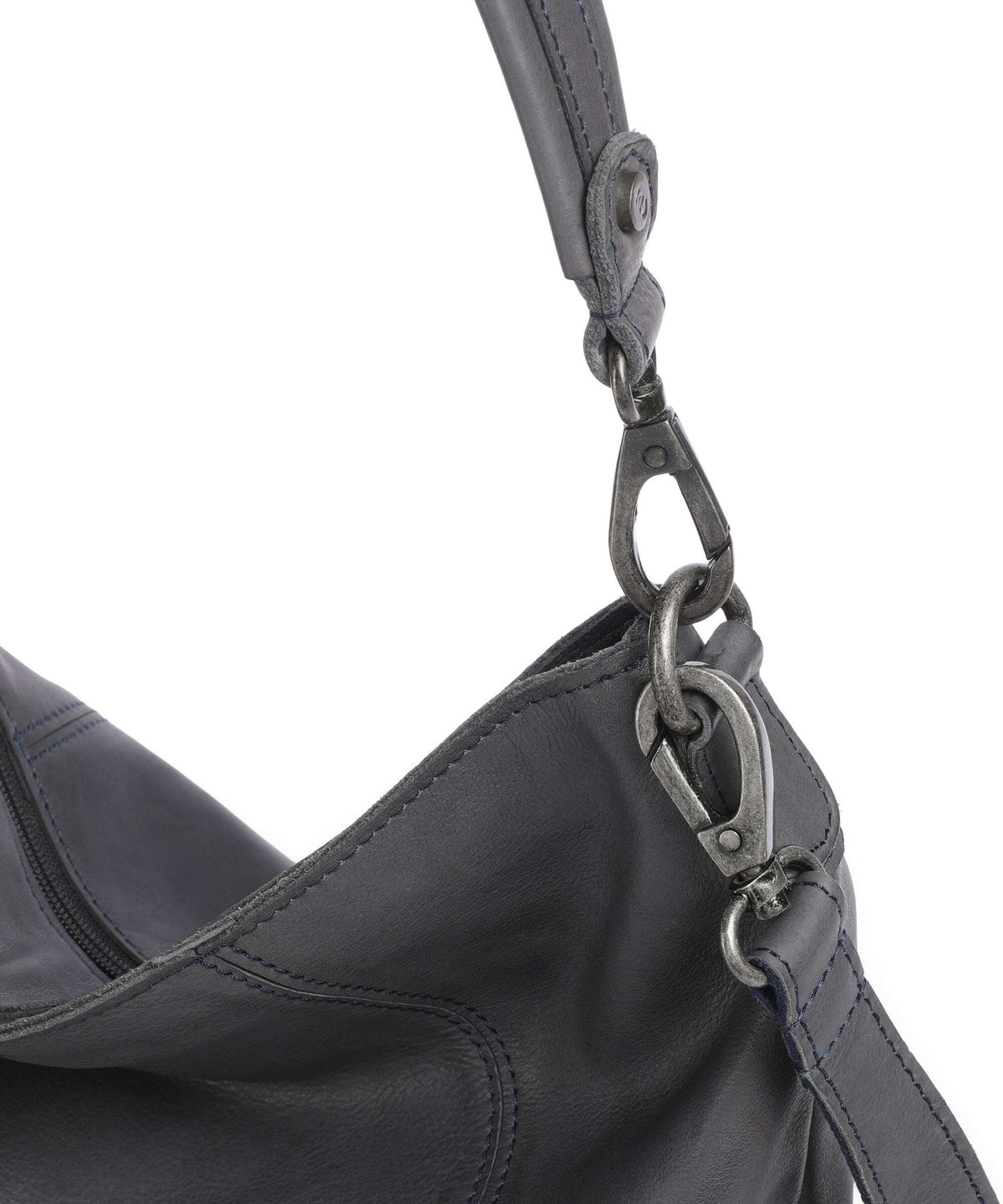 The Chesterfield Brand Washed Waxed Cow Sintra Hobo bag navy