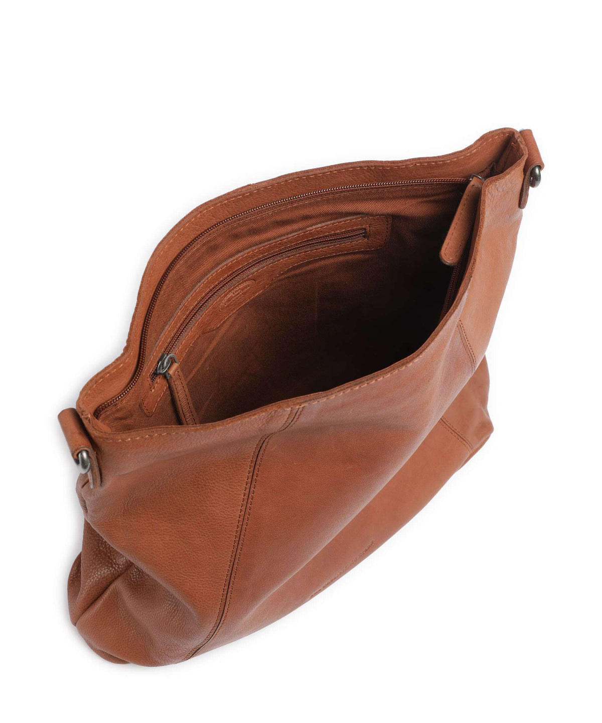 The Chesterfield Brand Washed Waxed Cow Sintra Hobo bag cognac