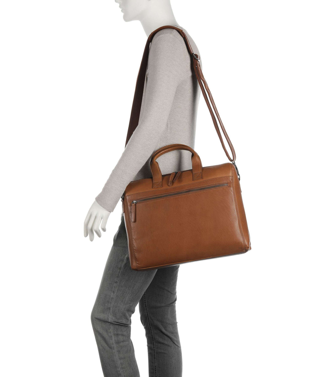 The Chesterfield Brand Levanto Briefcase cognac