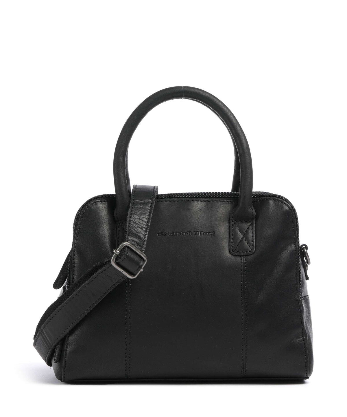 The Chesterfield Brand Wax Pull Up Cow Ezra Handbag black